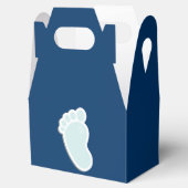 Blue Baby Footprint Baby shower Bedankdoosjes (Geopend)