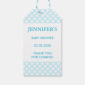 Blue Baby Footprint Baby shower Cadeaulabel (Achterkant)