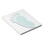 Blue Baby Footprint Baby shower Notitieblok (Schuin)
