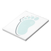 Blue Baby Footprint Baby shower Notitieblok (Linkerzijde)