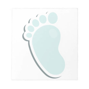 Blue Baby Footprint Baby shower Notitieblok