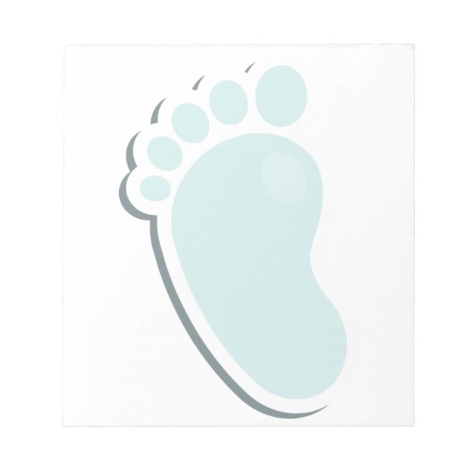 Blue Baby Footprint Baby shower Notitieblok (Voorkant)