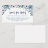Blue Baby in Bloom Baby shower Boeken voor Baby Informatiekaartje (Voorkant / Achterkant)
