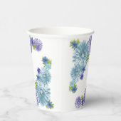 Blue Baby in Bloom Brunch Shower Papieren Bekers (Rechts)