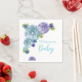 Blue Baby in Bloom Brunch Shower Servet (Insitu)