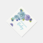 Blue Baby in Bloom Brunch Shower Servet (Hoek)