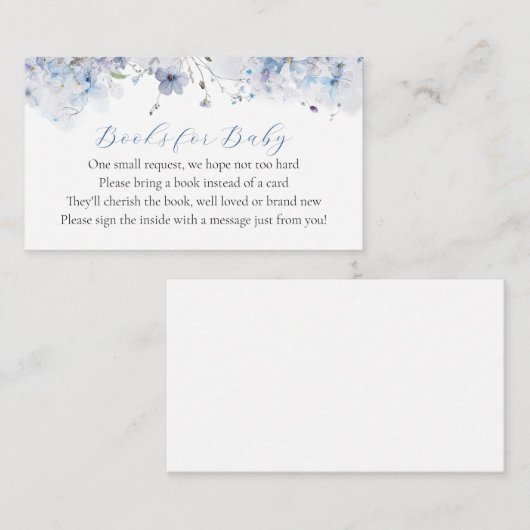 Blue Baby in Bloom Library Request Enclosure Kaart (Voorkant / Achterkant)