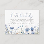Blue Baby in Bloom Wildflower Boeken voor Baby Informatiekaartje (Voorkant)