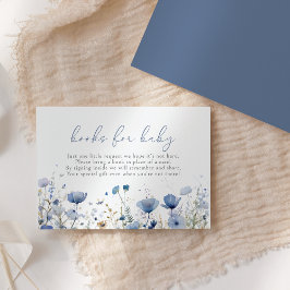 Blue Baby in Bloom Wildflower Boeken voor Baby Informatiekaartje
