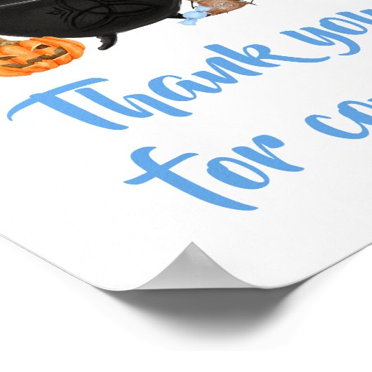 Blue Baby is Brewing Bedankt voor je komst Poster (Hoek)