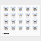 Blue Baby is Brewing Halloween Baby Shower  Vierkante Sticker (Vel)