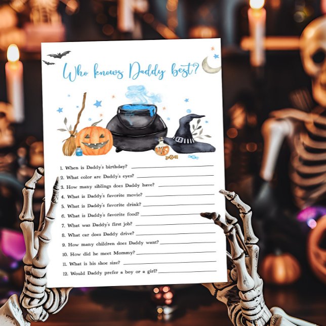 Blue Baby is Brewing Who Knows Daddy Beste Spel (Baby is Brewing Baby Shower Who knows Daddy Best Game)