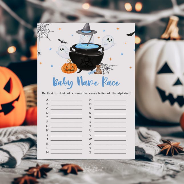 Blue Baby is het brouwen van de naam van de Baby R (Baby is Brewing Baby Shower Baby Name Race Game)