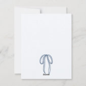 Blue Baby is koud buiten Baby shower uitnodiging (Achterkant)