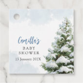 Blue Baby It's Cold Outside Baby Shower Bedankjes Labels (Voorkant)