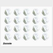 Blue Baby It's Cold Outside Baby Shower Ronde Sticker (Vel)