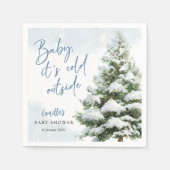 Blue Baby It's Cold Outside Baby Shower Servet (Voorkant)