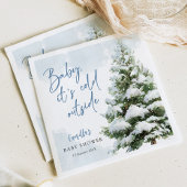 Blue Baby It's Cold Outside Baby Shower Servet