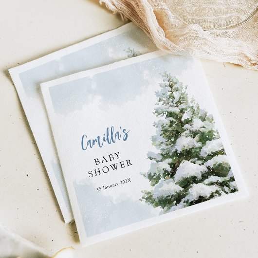 Blue Baby It's Cold Outside Baby Shower Servet