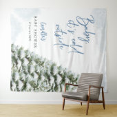 Blue Baby It's Cold Outside Baby Shower Wandkleed (In Situ (horizontaal))