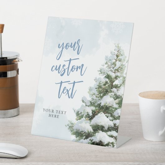 Blue Baby It's Cold Outside Shower Tabletop Sign Reclamebord Met Voetstuk (Insitu)