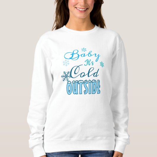 Blue Baby It's Cold Outside Winter Holiday Women's Trui (Voorkant)