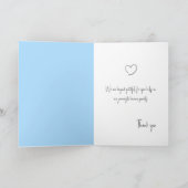 Blue Baby IVF vruchtbaarheidsarts dank u kaart (Binnen)