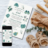 Blue Baby Jongen Kleding Moslim Baby Geboorte Aank Kaart