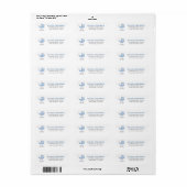 Blue Baby kinderwagen retouradres label (Full Sheet)