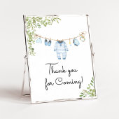 Blue Baby Kleding Baby shower Bedankt voor uw koms Poster