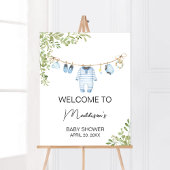 Blue Baby Kleding Baby shower Welkom Poster
