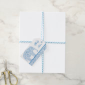 Blue Baby Love Elephant Gift Label Cadeaulabel (Met Touw)