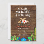 Blue Baby Muchacho Baby shower Uitnodiging JONGEN (Voorkant)