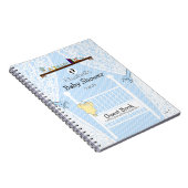 Blue Baby Nursery-Baby shower Guest Book- Notitieboek (Rechterzijde)
