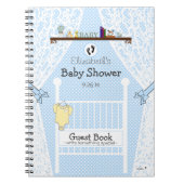Blue Baby Nursery-Baby shower Guest Book- Notitieboek (Voorkant)