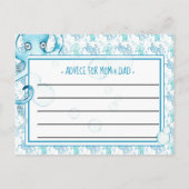 Blue Baby Octopus Baby shower Advice voor moeder e Briefkaart (Achterkant)