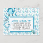 Blue Baby Octopus Baby shower Advice voor moeder e Briefkaart (Voorkant)