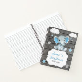 Blue Baby Olifant Boek Baby shower Rustiek (Binnen)