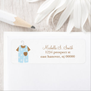 Blue Baby Outfit Adresetiketten Etiket