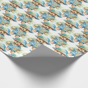 Blue Baby Peuter Teddy Bear Gift Wrapping Paper Cadeaupapier