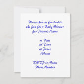 Blue Baby rammelt Twin Boys Douche Uitnodigingen (Achterkant)