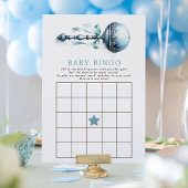 Blue Baby Rattle Boy Baby shower Bingo Game Kaart