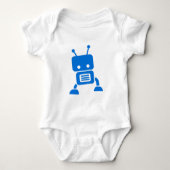 Blue Baby Robot Baby Clothes Romper (Voorkant)