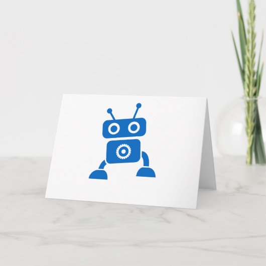 Blue Baby Robot Bedankt Kaarten (Voorkant)