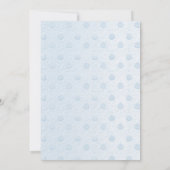 Blue Baby Shoes Baby shower Invitation Kaart (Achterkant)