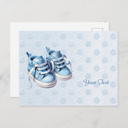 Blue Baby Shoes Briefkaart (Voorkant / Achterkant)