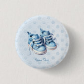 Blue Baby Shoes Button (Voorkant)