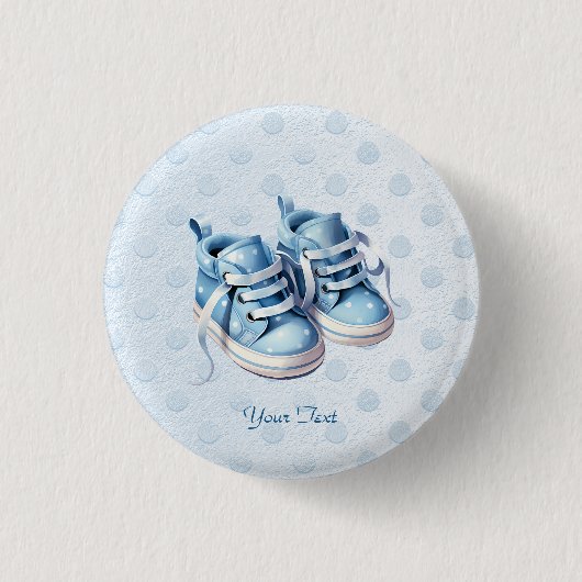 Blue Baby Shoes Button (Voorkant)