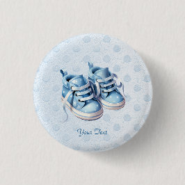 Blue Baby Shoes Button