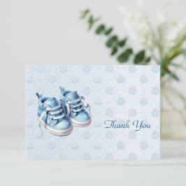 Blue Baby Shoes Dank je kaart